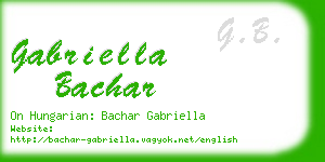 gabriella bachar business card